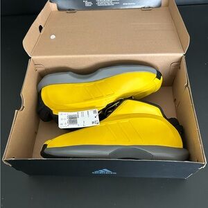 Adidas Men's Vibrant Yellow and Gray Sneakers